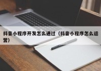 抖音小程序开发怎么通过（抖音小程序怎么运营）