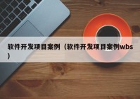 软件开发项目案例（软件开发项目案例wbs）