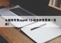 小程序开发appid（小程序开发费用一览表）