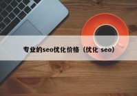 专业的seo优化价格（优化 seo）