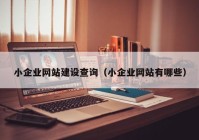 小企业网站建设查询（小企业网站有哪些）