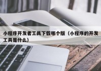 小程序开发者工具下载哪个版（小程序的开发工具是什么）