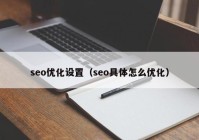 seo优化设置（seo具体怎么优化）