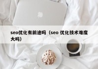 seo优化有前途吗（seo 优化技术难度大吗）